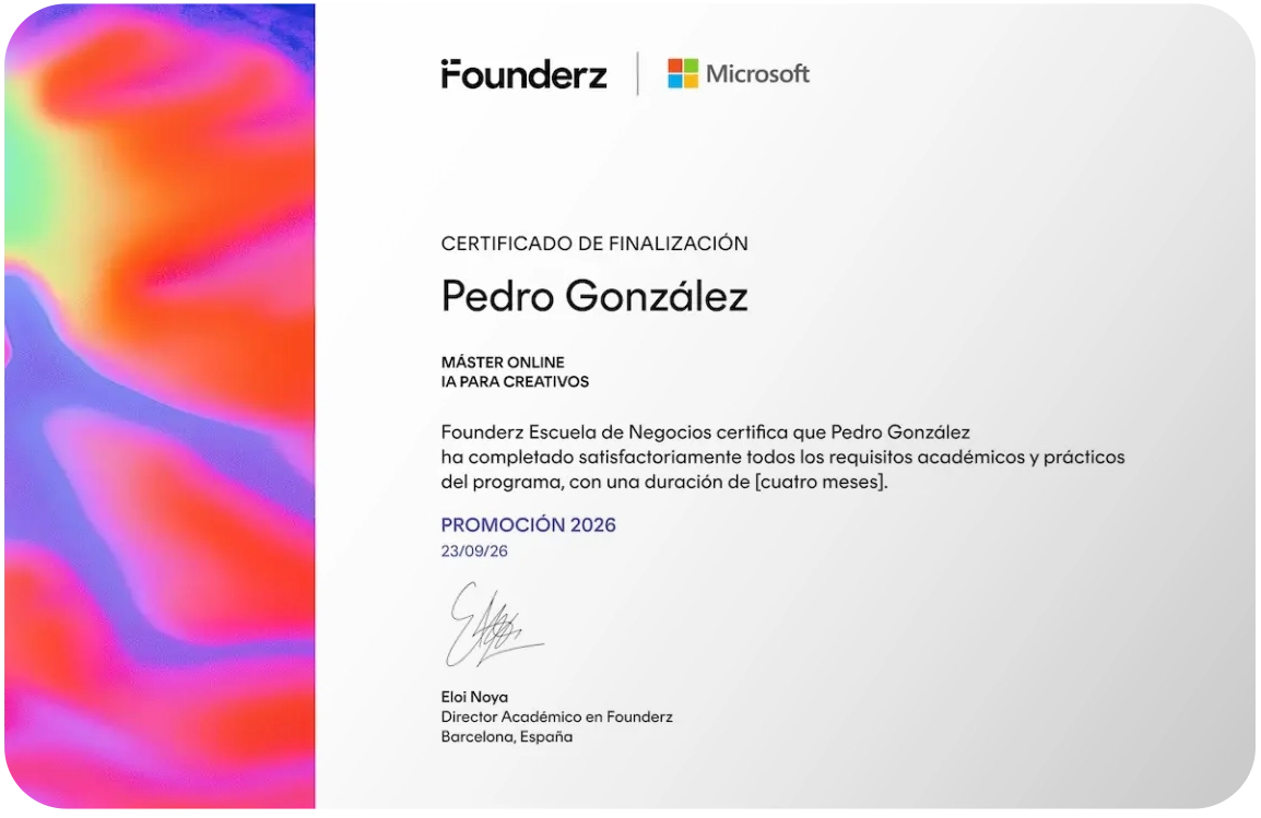 certificación de founderz y microsoft