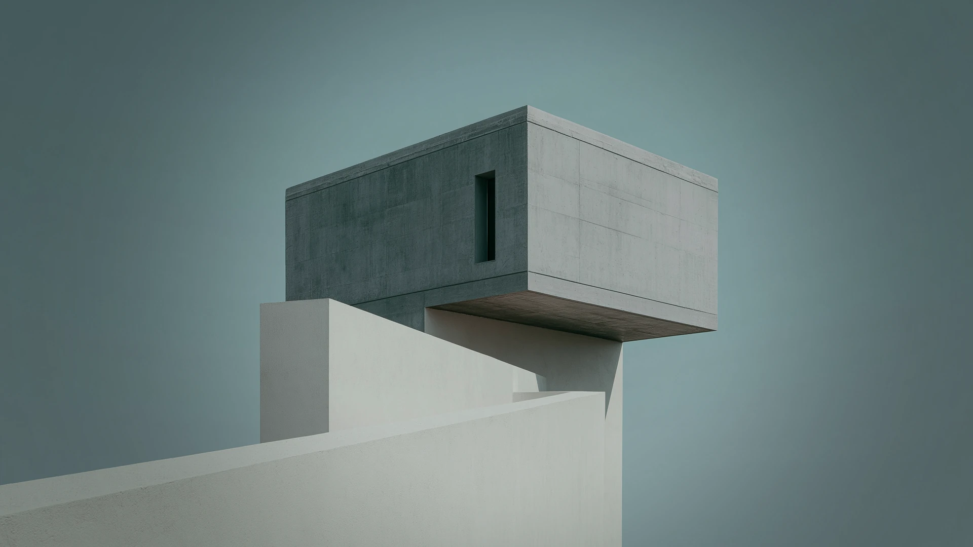 Diseño arquitectónico con detalle de fachada y estructura de edificio moderno