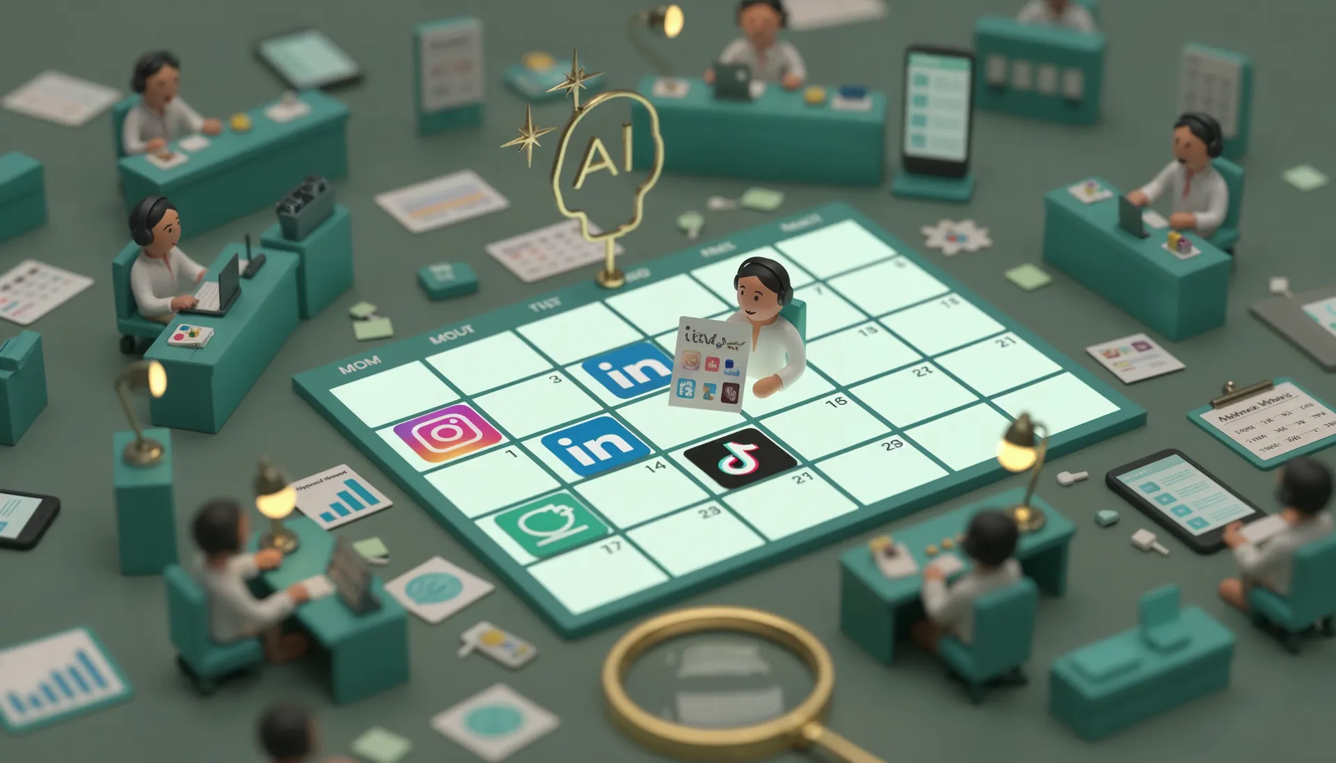 Herramientas IA para community management: calendario