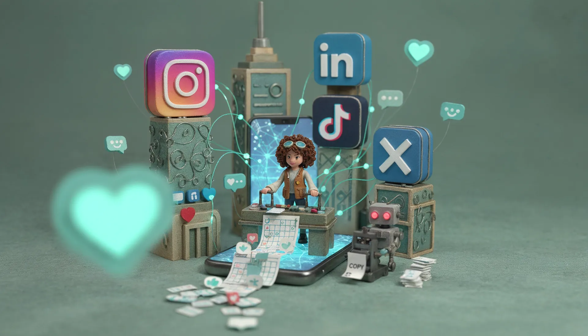 Prompts de IA para redes sociales: calendarios, reels, copies y respuestas