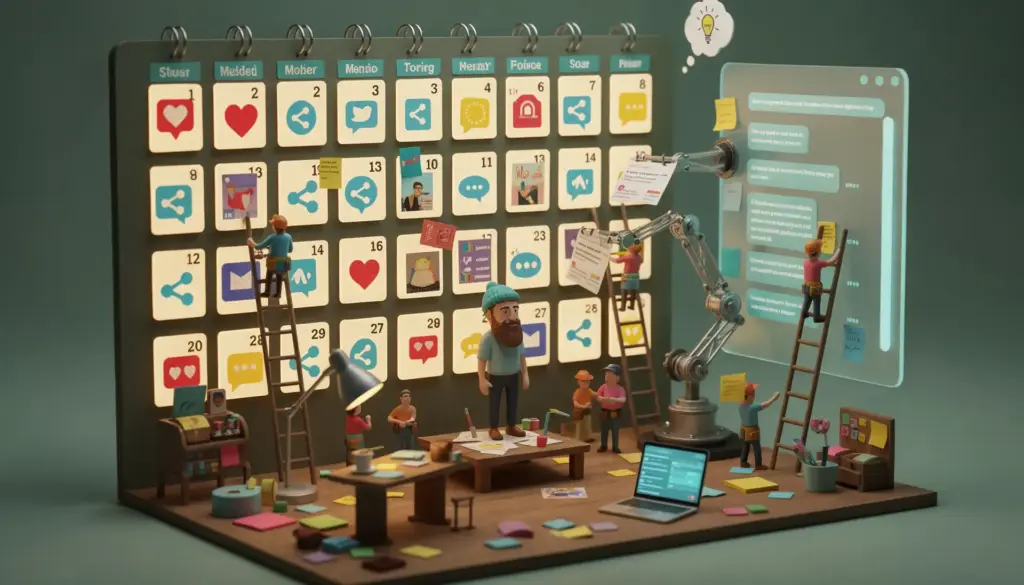 Prompts para redes sociales con IA: calendarios